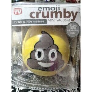 Crumby CRB-POO Poop Emoji Mini Vacuum with 12000 RPM Motor BRAND NEW